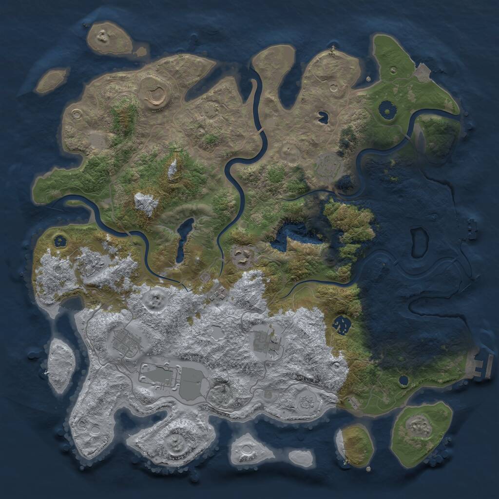 Rust Map: Procedural Map, Size: 4150, Seed: 31032003, 15 Monuments