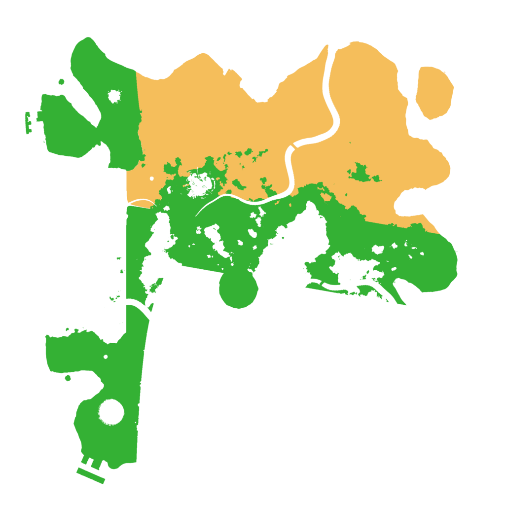 Biome Rust Map: Procedural Map, Size: 3500, Seed: 422194461