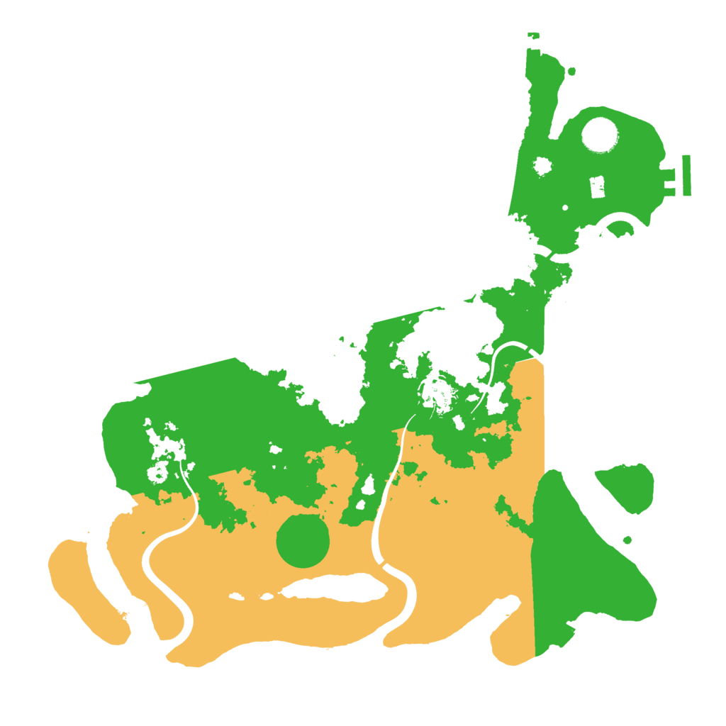 Biome Rust Map: Procedural Map, Size: 3600, Seed: 2142