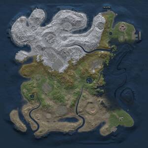 Thumbnail Rust Map: Procedural Map, Size: 3600, Seed: 2142, 15 Monuments