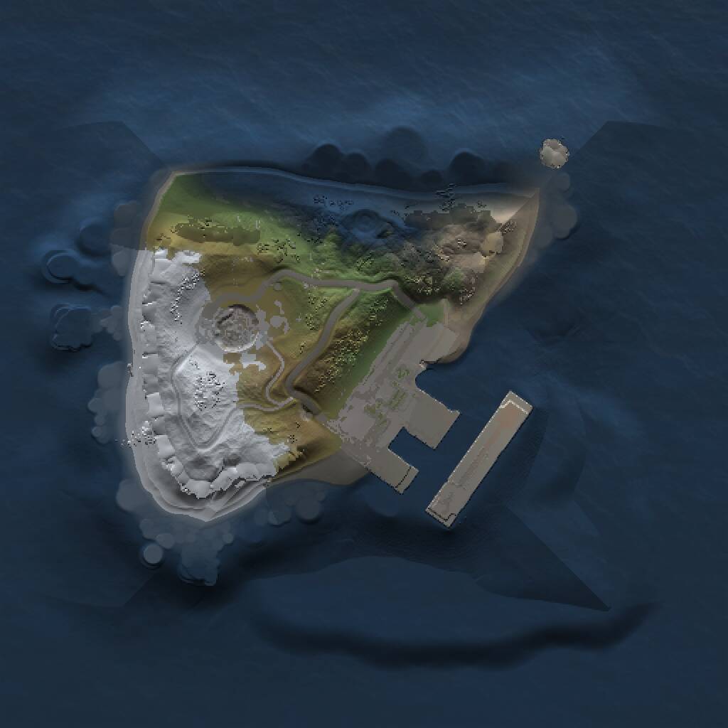 Rust Map: Procedural Map, Size: 1000, Seed: 499365270, 3 Monuments