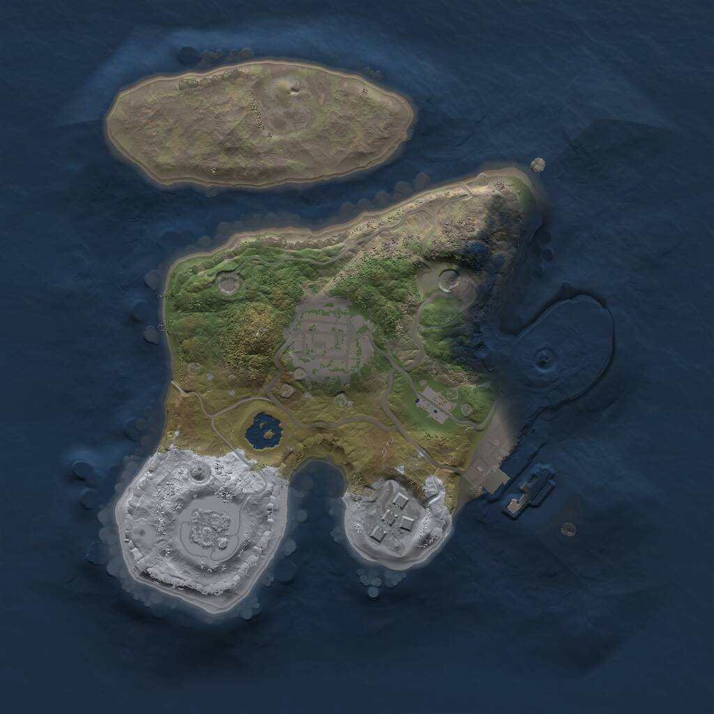 Rust Map: Procedural Map, Size: 2000, Seed: 1462997, 6 Monuments