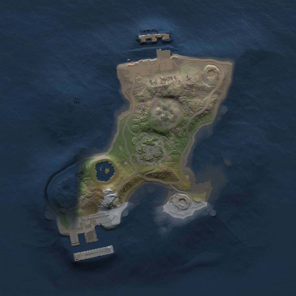 Rust Map: Procedural Map, Size: 1500, Seed: 1518979145, 4 Monuments