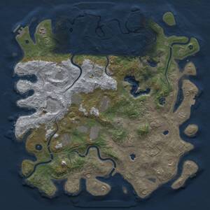 Thumbnail Rust Map: Procedural Map, Size: 4576, Seed: 1278090799, 17 Monuments