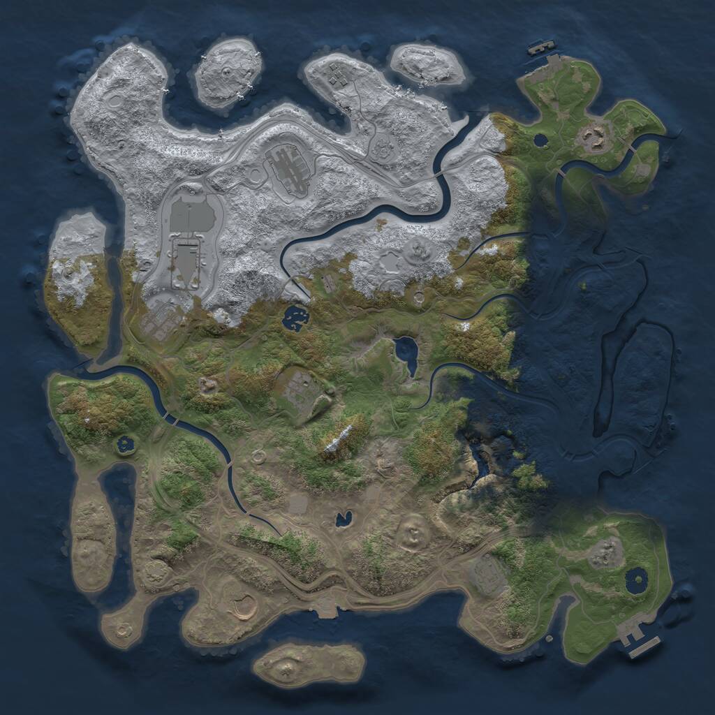 Rust Map: Procedural Map, Size: 4250, Seed: 4446, 15 Monuments