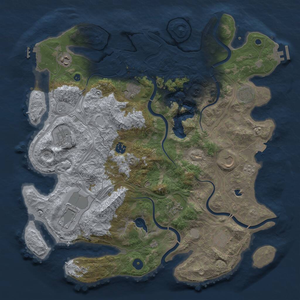 Rust Map: Procedural Map, Size: 4250, Seed: 1684267448, 16 Monuments