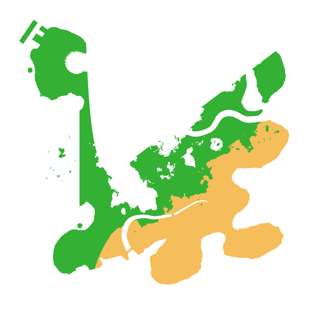 Biome Rust Map: Procedural Map, Size: 2500, Seed: 8534673