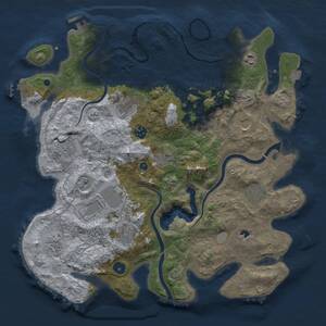 Thumbnail Rust Map: Procedural Map, Size: 4000, Seed: 142753, 17 Monuments