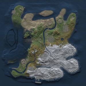 Thumbnail Rust Map: Procedural Map, Size: 3000, Seed: 731981874, 12 Monuments