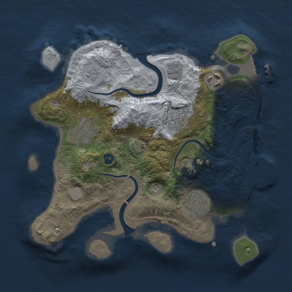 Rust Map: Procedural Map, Size: 2700, Seed: 1773576081, 11 Monuments