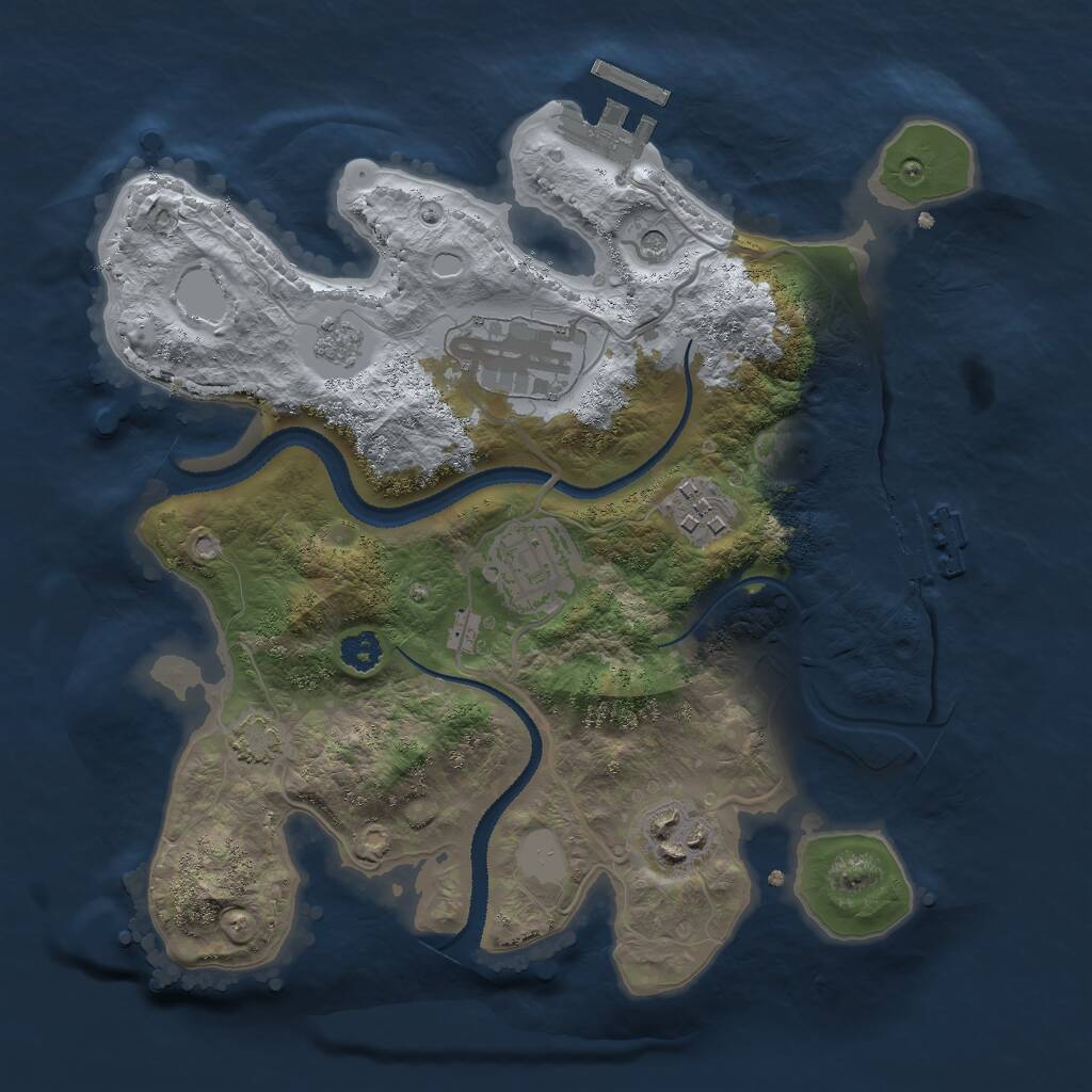 Rust Map: Procedural Map, Size: 2700, Seed: 34561271, 10 Monuments