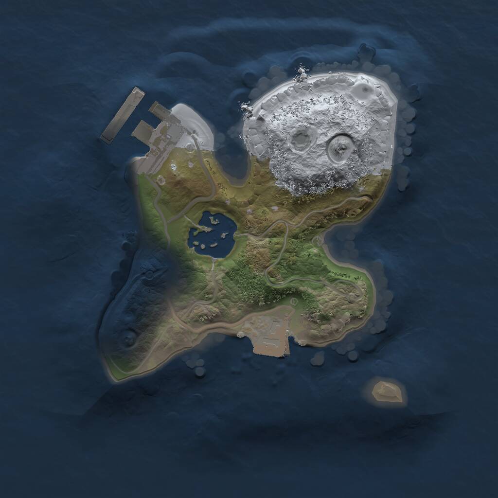Rust Map: Procedural Map, Size: 1600, Seed: 152, 3 Monuments