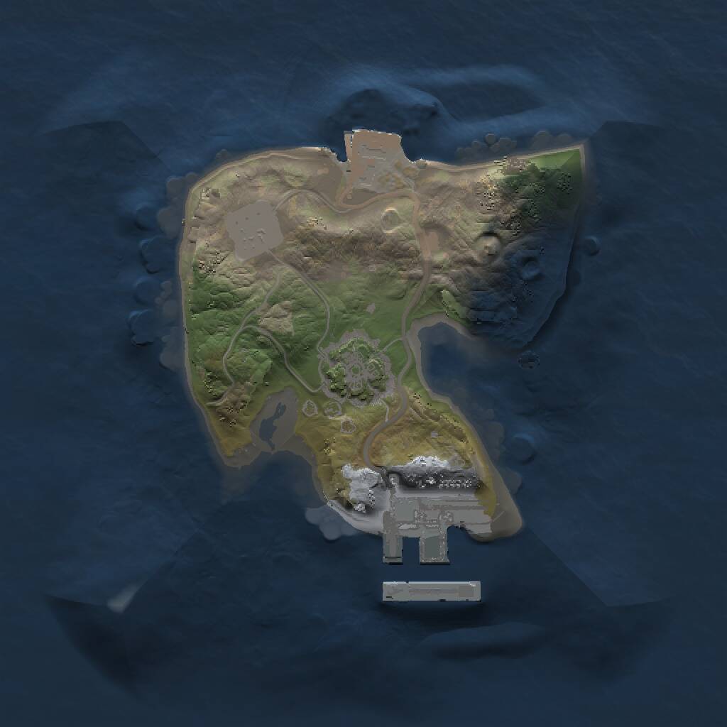Rust Map: Procedural Map, Size: 1500, Seed: 386295573, 3 Monuments