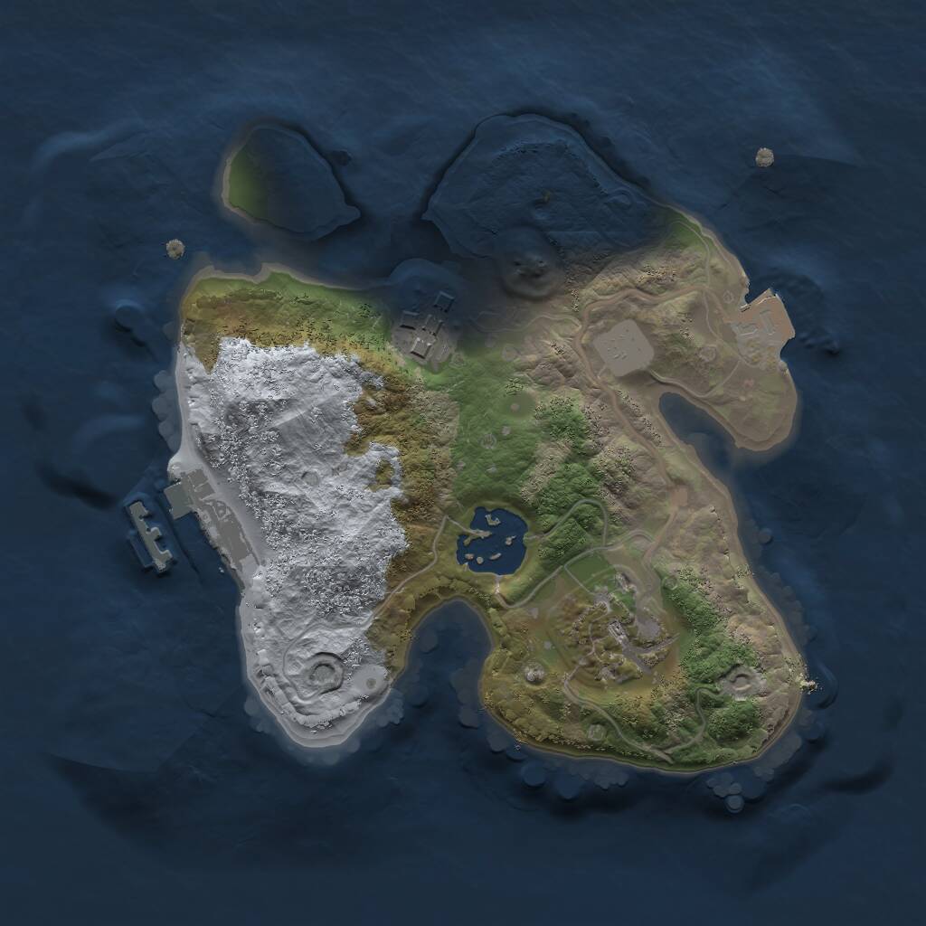 Rust Map: Procedural Map, Size: 2000, Seed: 1871811308, 5 Monuments