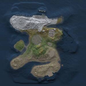 Thumbnail Rust Map: Procedural Map, Size: 2000, Seed: 524217134, 6 Monuments