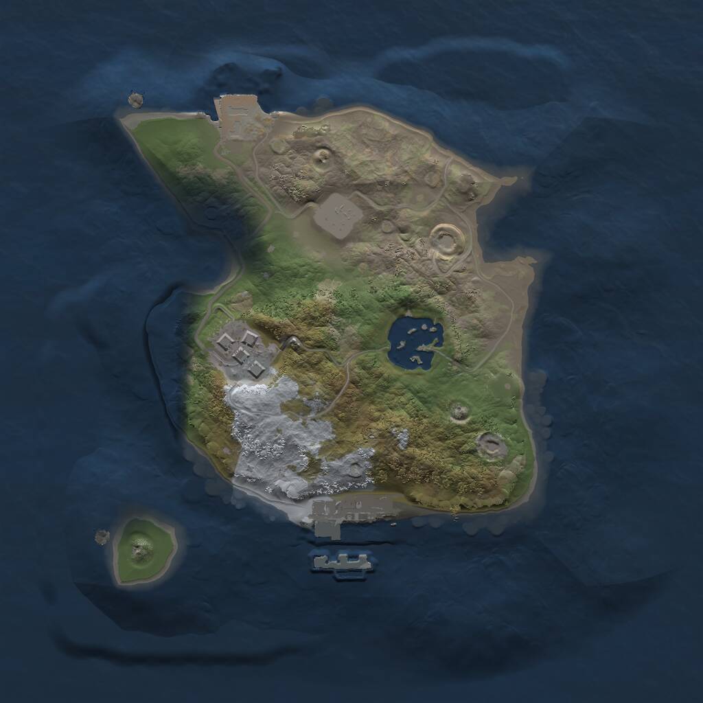 Rust Map: Procedural Map, Size: 1900, Seed: 44952, 4 Monuments