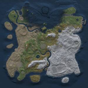 Thumbnail Rust Map: Procedural Map, Size: 3900, Seed: 721999, 16 Monuments