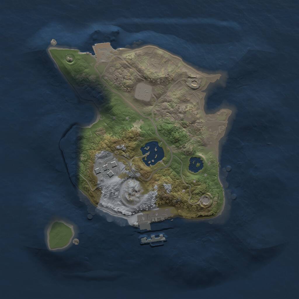 Rust Map: Procedural Map, Size: 1930, Seed: 44952, 4 Monuments
