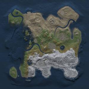 Thumbnail Rust Map: Procedural Map, Size: 3000, Seed: 1230497094, 13 Monuments