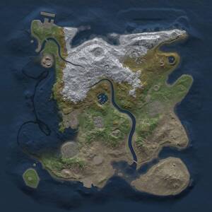 Thumbnail Rust Map: Procedural Map, Size: 3000, Seed: 21931, 11 Monuments