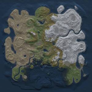 Thumbnail Rust Map: Procedural Map, Size: 4500, Seed: 24195490, 17 Monuments