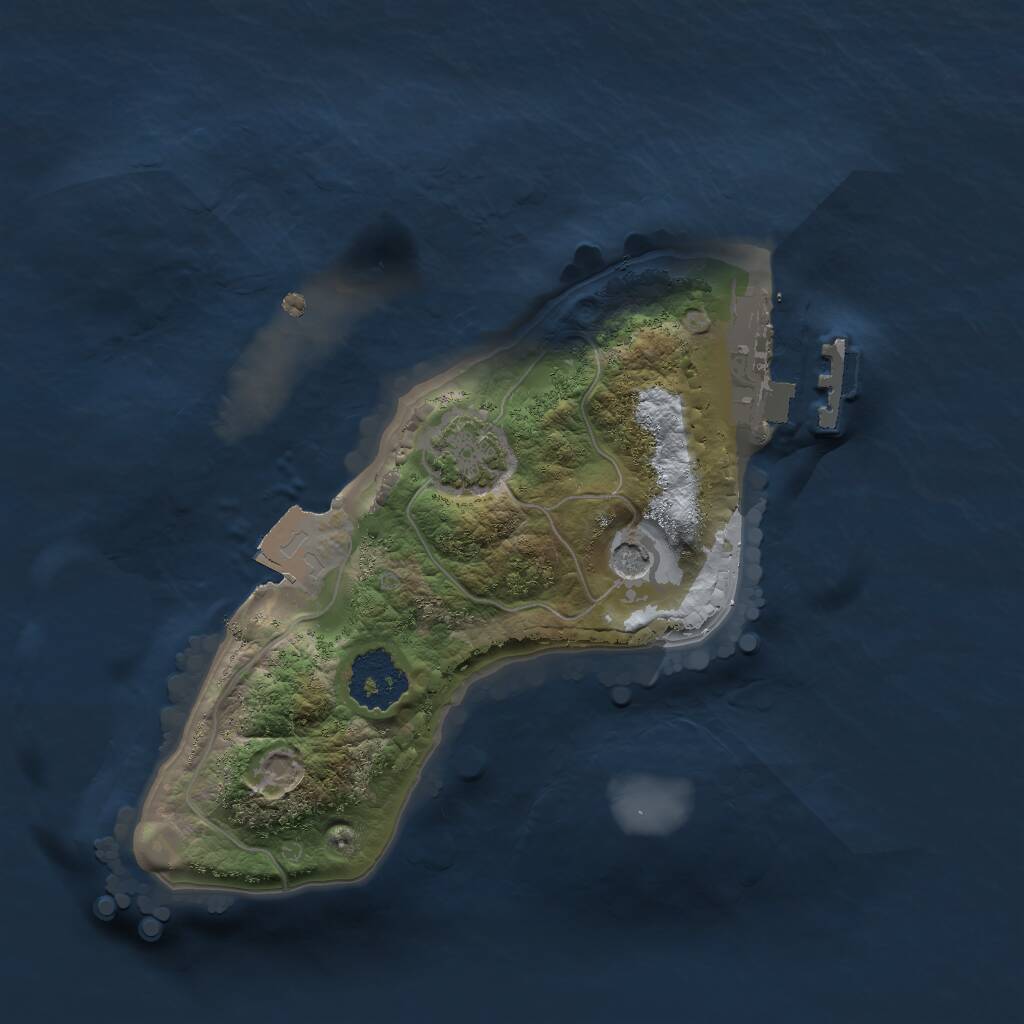 Rust Map: Procedural Map, Size: 1750, Seed: 164894, 4 Monuments