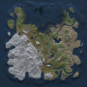 Thumbnail Rust Map: Procedural Map, Size: 4250, Seed: 613554646, 16 Monuments