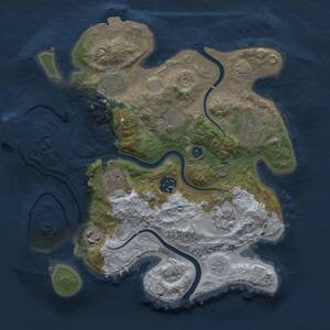 Thumbnail Rust Map: Procedural Map, Size: 3000, Seed: 1698778953, 13 Monuments