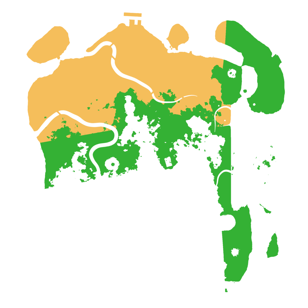 Biome Rust Map: Procedural Map, Size: 3500, Seed: 15235