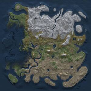 Thumbnail Rust Map: Procedural Map, Size: 4700, Seed: 1883709147, 17 Monuments