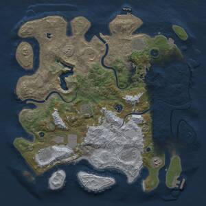 Thumbnail Rust Map: Procedural Map, Size: 4000, Seed: 1169121318, 15 Monuments