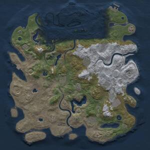 Thumbnail Rust Map: Procedural Map, Size: 4500, Seed: 2057267341, 17 Monuments