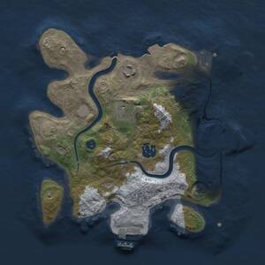 Thumbnail Rust Map: Procedural Map, Size: 2700, Seed: 1773662485, 8 Monuments