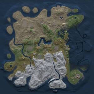 Thumbnail Rust Map: Procedural Map, Size: 4000, Seed: 669596860, 17 Monuments