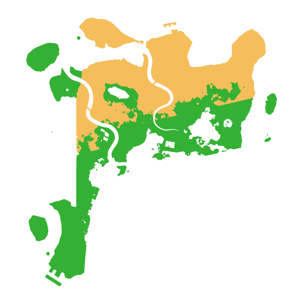Biome Rust Map: Procedural Map, Size: 3500, Seed: 831172078