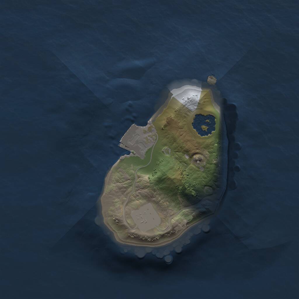 Rust Map: Procedural Map, Size: 1300, Seed: 2042544123, 1 Monuments