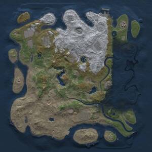 Thumbnail Rust Map: Procedural Map, Size: 4000, Seed: 832621865, 14 Monuments