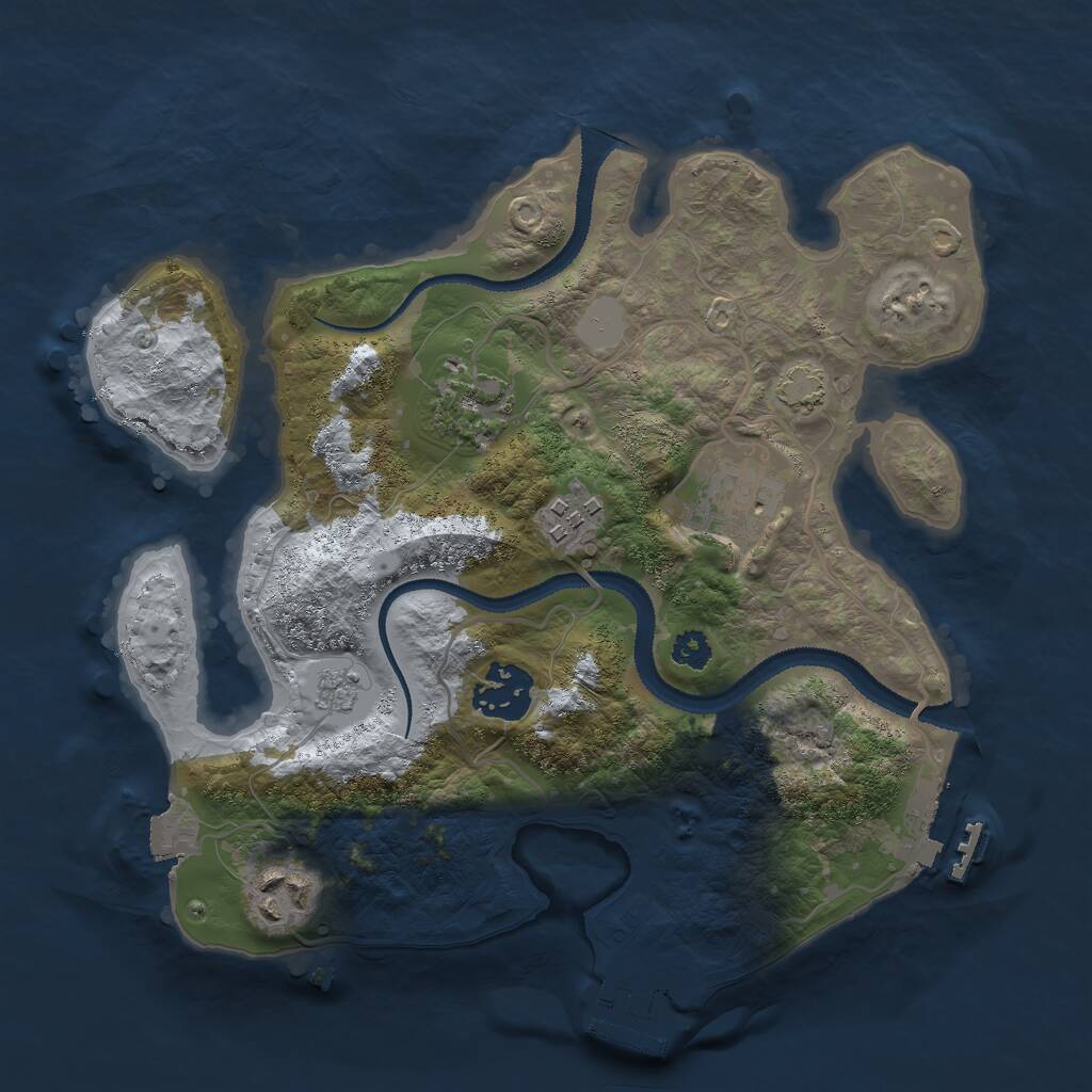 Rust Map: Procedural Map, Size: 2800, Seed: 1589885494, 10 Monuments