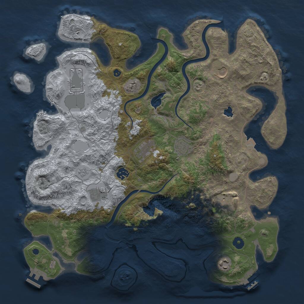Rust Map: Procedural Map, Size: 4000, Seed: 158598244, 15 Monuments