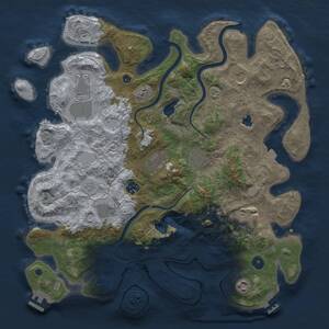 Thumbnail Rust Map: Procedural Map, Size: 4000, Seed: 158598244, 15 Monuments
