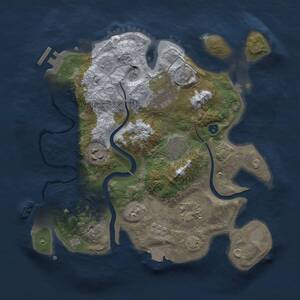 Thumbnail Rust Map: Procedural Map, Size: 3000, Seed: 1922890085, 11 Monuments