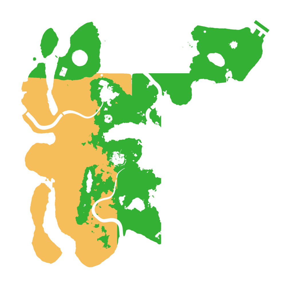 Biome Rust Map: Procedural Map, Size: 3500, Seed: 281995386
