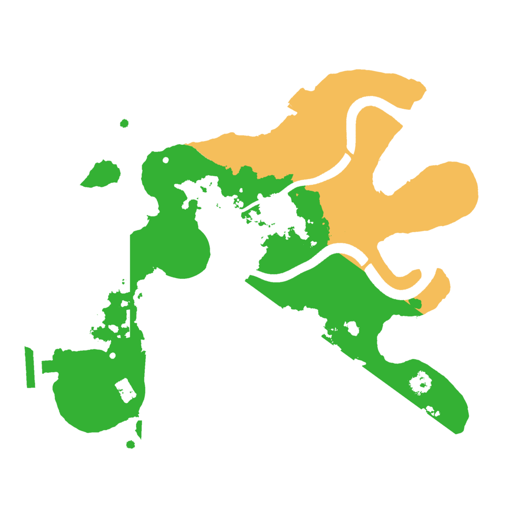 Biome Rust Map: Procedural Map, Size: 2500, Seed: 58531