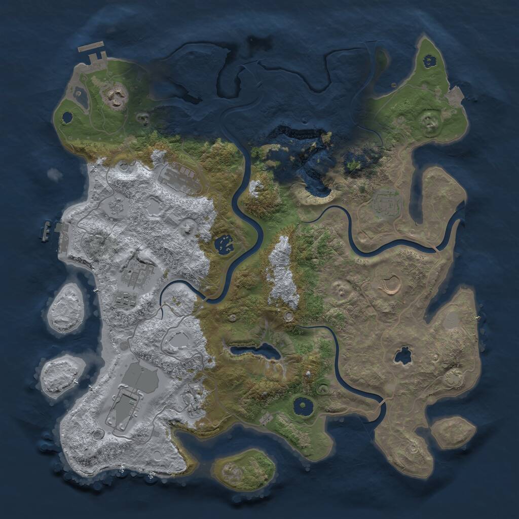Rust Map: Procedural Map, Size: 4000, Seed: 2040021996, 15 Monuments