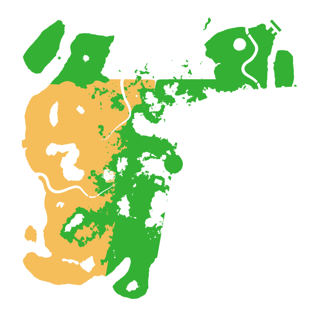 Biome Rust Map: Procedural Map, Size: 4500, Seed: 1358133191