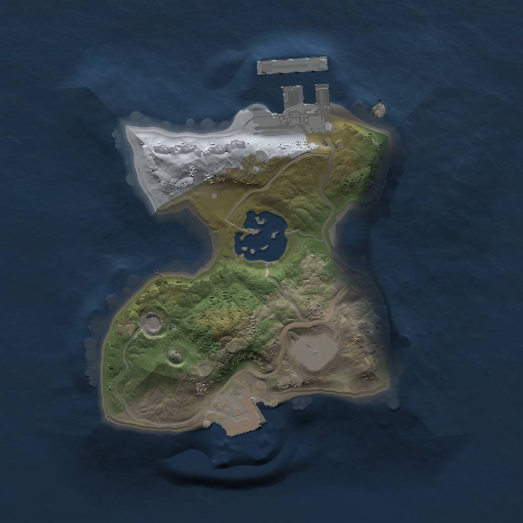 Rust Map: Procedural Map, Size: 1500, Seed: 118787122, 3 Monuments