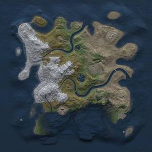 Thumbnail Rust Map: Procedural Map, Size: 3000, Seed: 1052364, 8 Monuments