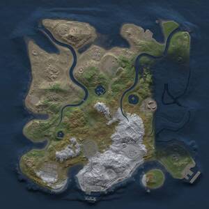 Thumbnail Rust Map: Procedural Map, Size: 3000, Seed: 25032013, 13 Monuments