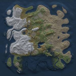 Thumbnail Rust Map: Procedural Map, Size: 4000, Seed: 257660094, 16 Monuments
