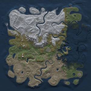 Thumbnail Rust Map: Procedural Map, Size: 5000, Seed: 719170, 15 Monuments